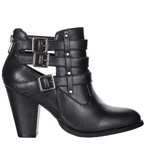 Forever 3 Buckle Bootie in Black